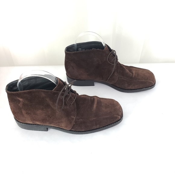 Red Box by K&S Suede Mocca lace up ankle boot moccasin chocolate brown - Picture 3 of 7